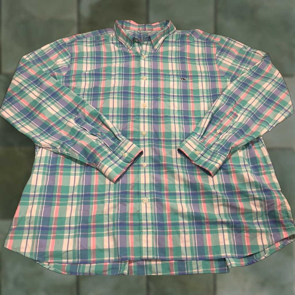 Vineyard Vines Vineyard Vines Shirt Men 2XL Button-Down Multicolor OTG Performance Quick-Dry Moisture-Wicking Golf Tennis Preppy Mens Size US XXL / EU 58 / 5 - 1 Thumbnail