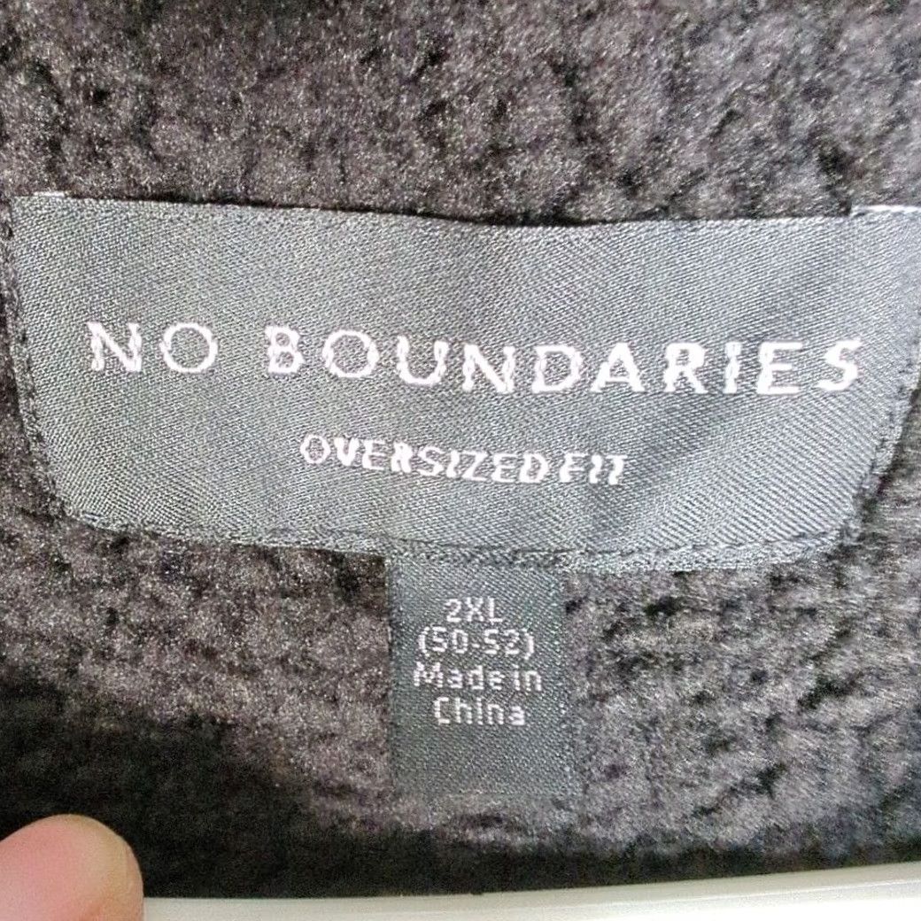 Vintage No Boundaries Jacket Mens 2XL Black Oversized Sherpa Full Zip NWT Size US XXL / EU 58 / 5 - 2 Thumbnail