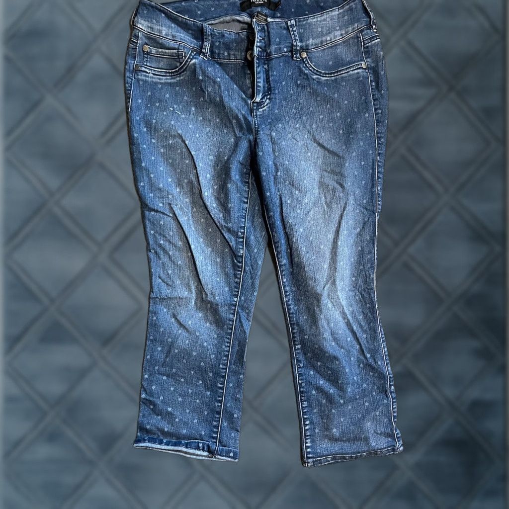 Torrid Torrid Jeans Size 16 Skinny Jegging Stretch Denim Polka Dots Print Size 38" / US 16 / IT 52 - 1 Thumbnail