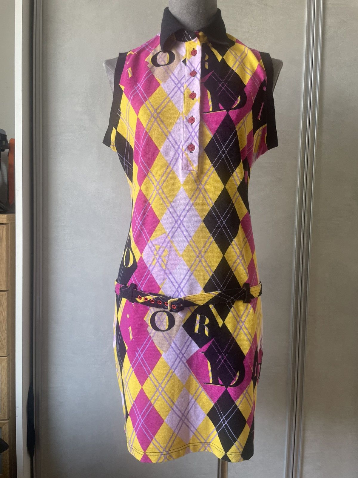Dior CHRISTIAN DIOR POLO DRESS VINTAGE ARGYLE Size M / US 6-8 / IT 42-44 - 1 Thumbnail