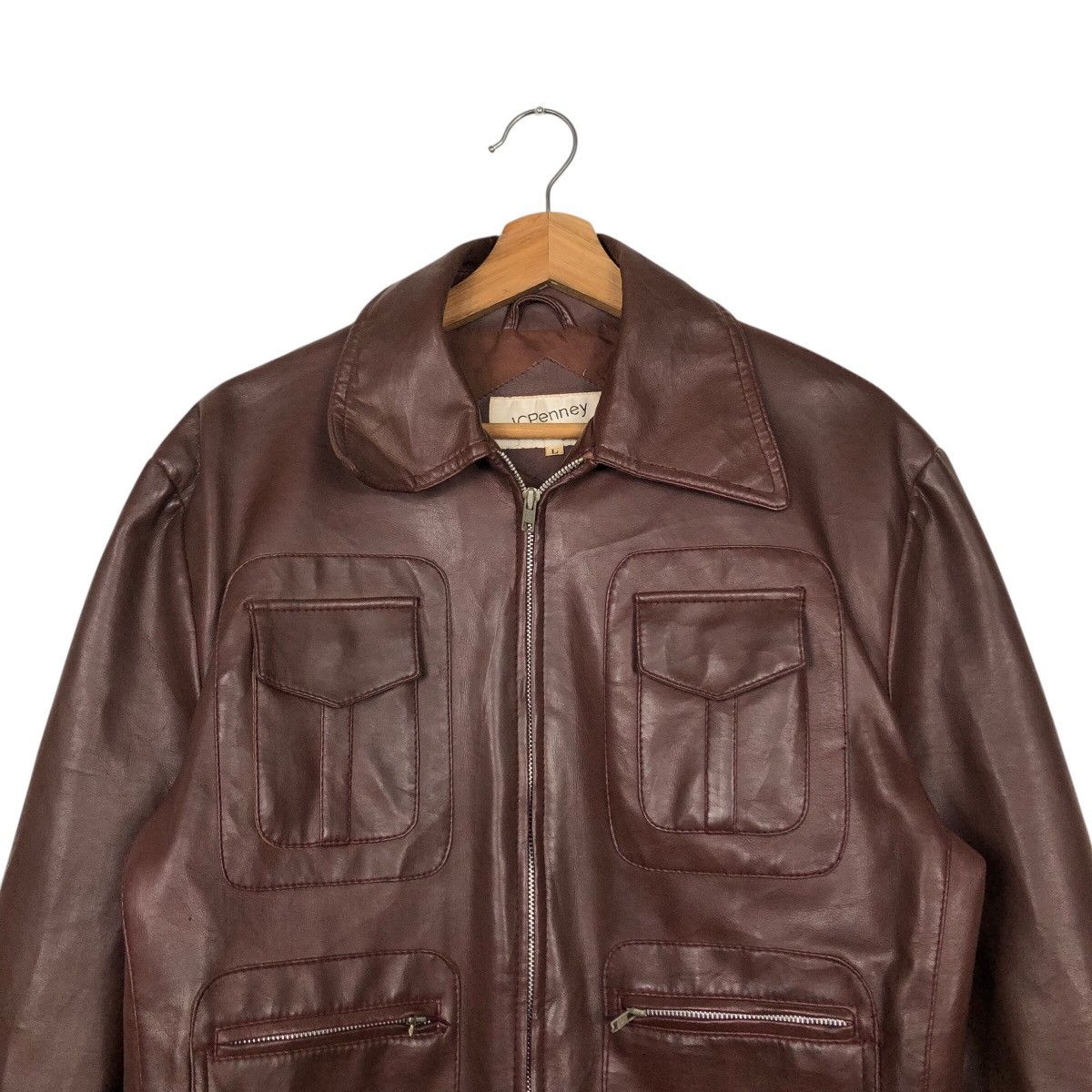 Japanese Brand 📌Vintage Soft Leather Biker Jacket JcPenny Issey Miyake Size US L / EU 52-54 / 3 - 4 Thumbnail