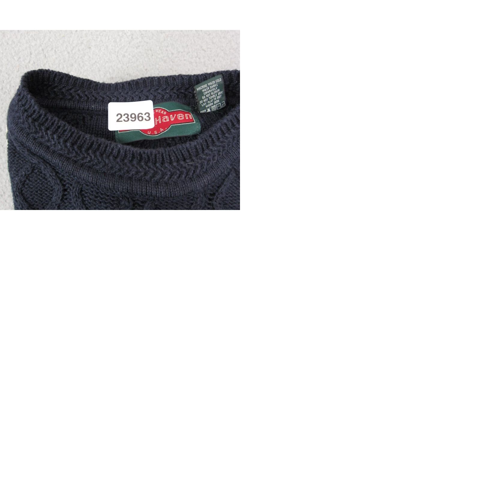 Vintage VINTAGE Stone Haven Sweater Mens L Blue Geometric Textured 80s Aztec Crew Neck Knit Pullover Size US L / EU 52-54 / 3 - 9 Thumbnail