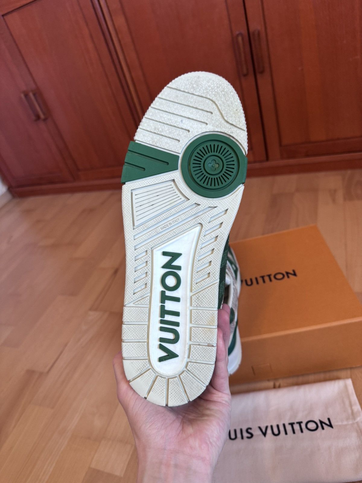 Louis Vuitton Louis Vuitton LV Trainer Green Damier By Pharell Size US 10 / EU 43 - 9 Thumbnail