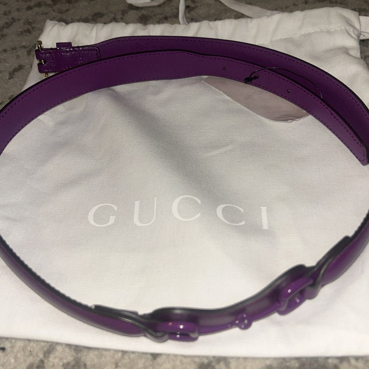 Gucci Gucci Horsebit Leather Belt Purple size 80 Size ONE SIZE - 3 Thumbnail