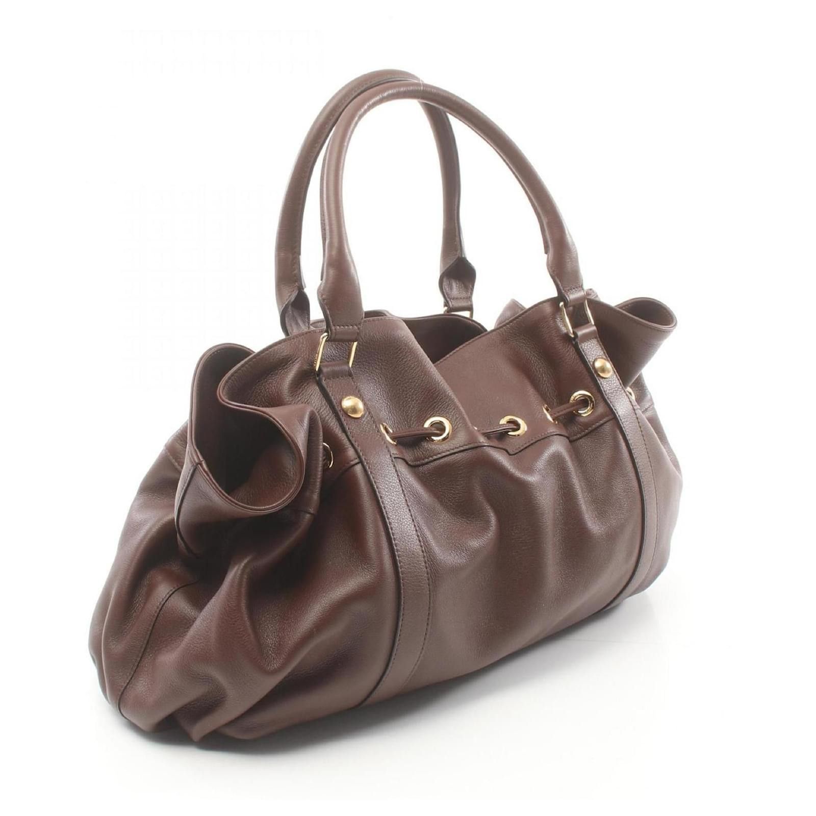 Celine o1y0725 Size : OS / Leather Handbag in Dark Brown Size ONE SIZE - 2 Thumbnail