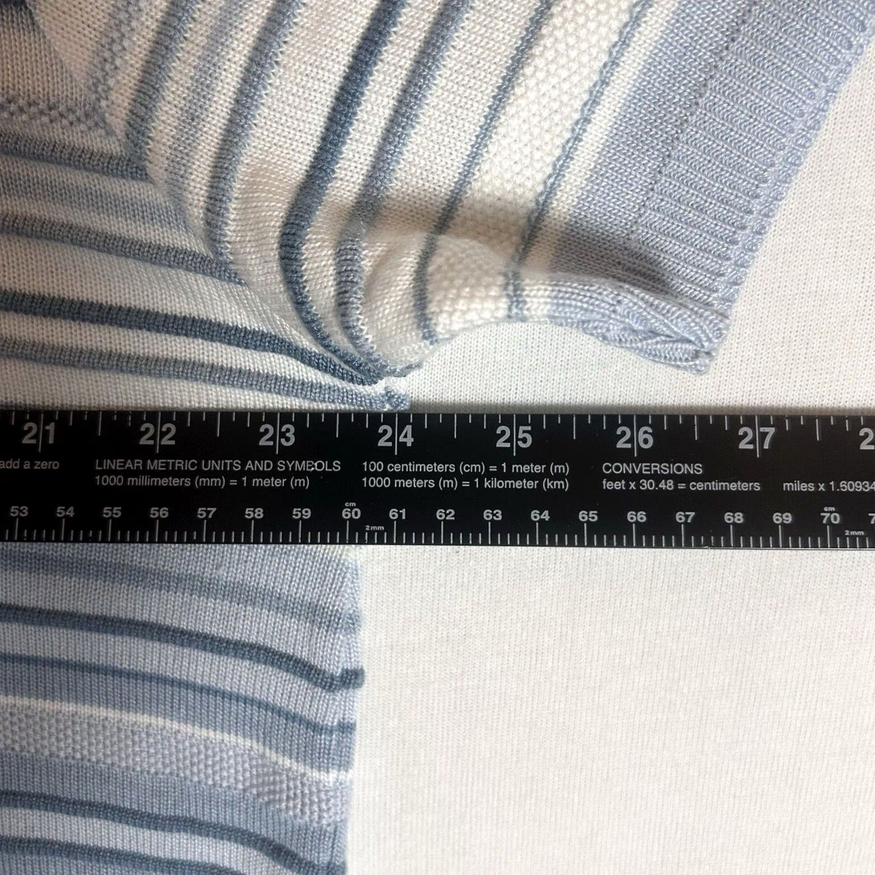 Vintage Alfred Dunner Sweater Shirt Womens XL Striped White Blue Casual Made in USA Size XL / US 12-14 / IT 48-50 - 5 Thumbnail