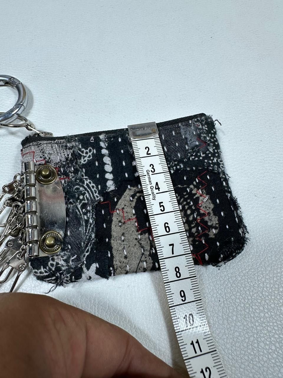 Handmade Custom Made Distressed Paisley Patchwork Boro Keychain Size ONE SIZE - 8 Thumbnail