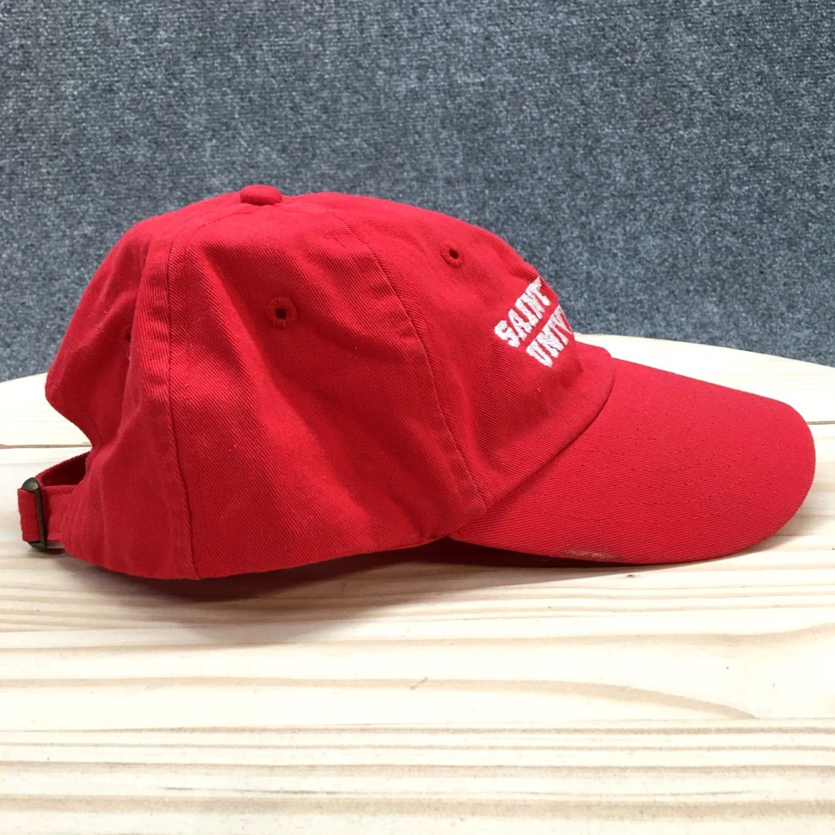 Vintage Saint Mary's University Baseball Cap Hat Mens Red One Size Adjustable Cotton Size ONE SIZE - 5 Thumbnail