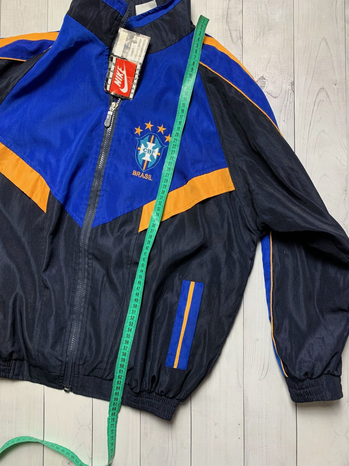 Vintage Vintage Nike Track jacket Brasil rare blue size Xs/S Size US XS / EU 42 / 0 - 5 Thumbnail