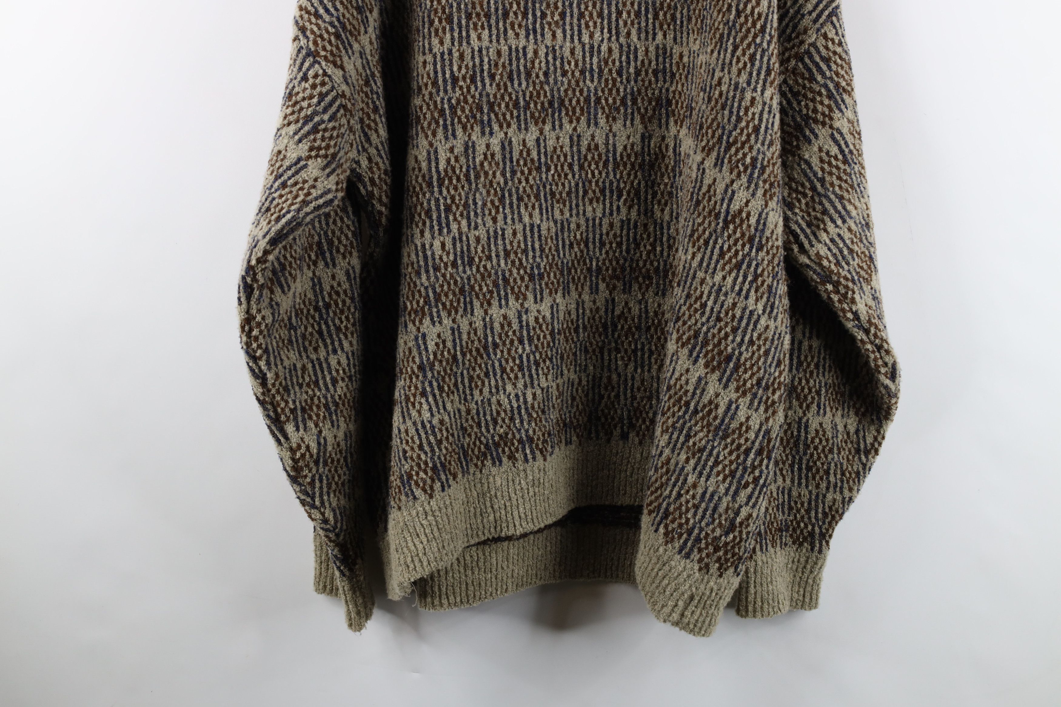Vintage Vintage 90s Streetwear Wool Blend Knit V-Neck Sweater USA Size US XL / EU 56 / 4 - 9 Thumbnail
