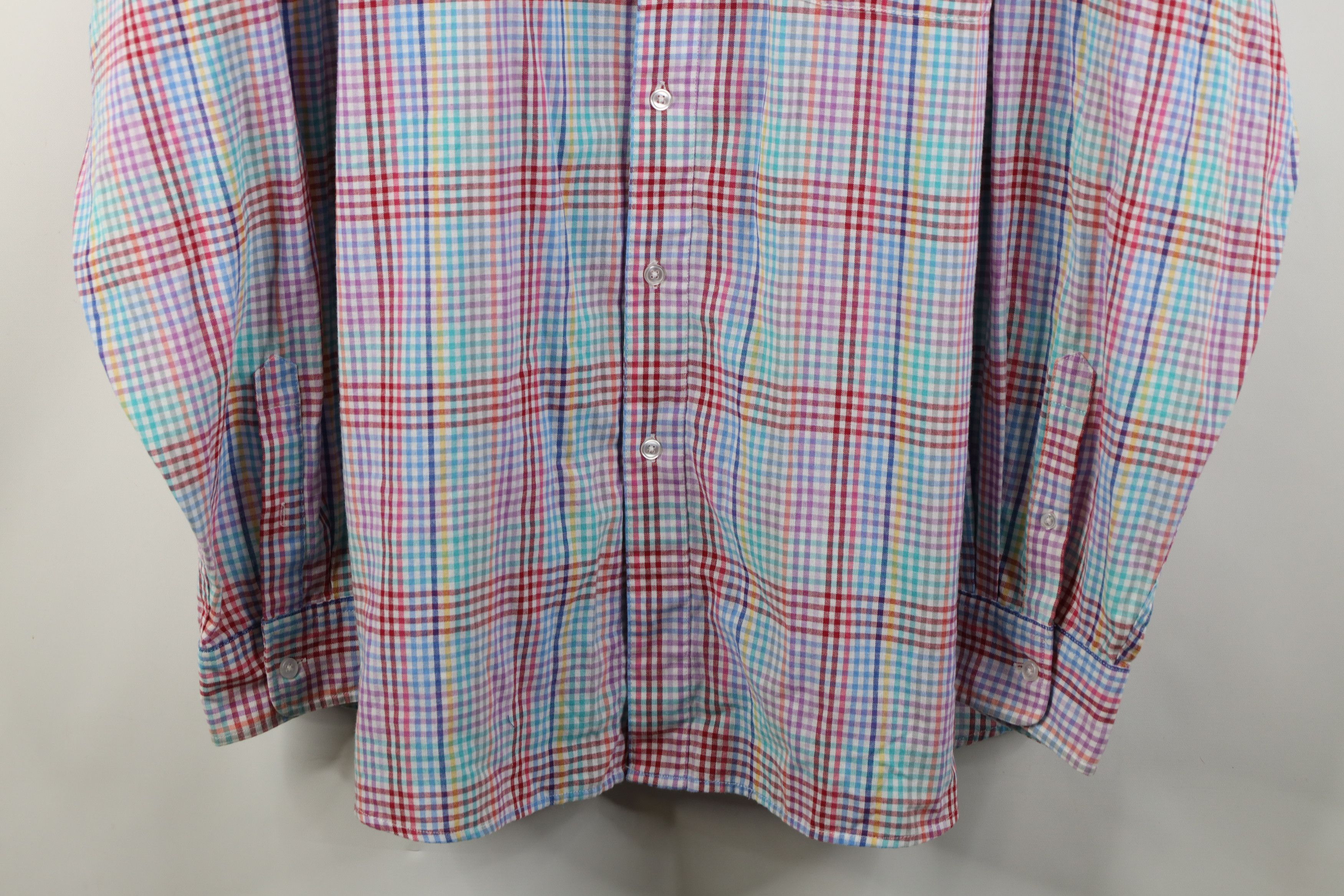 Vintage Vintage 90s Streetwear Gingham Plaid Collared Button Shirt Size US XXL / EU 58 / 5 - 3 Thumbnail