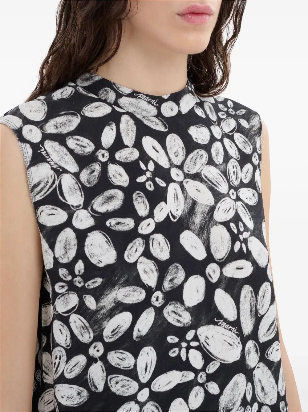 Marni o1y1125 Blouse in Black/White Size M / US 6-8 / IT 42-44 - 2 Thumbnail