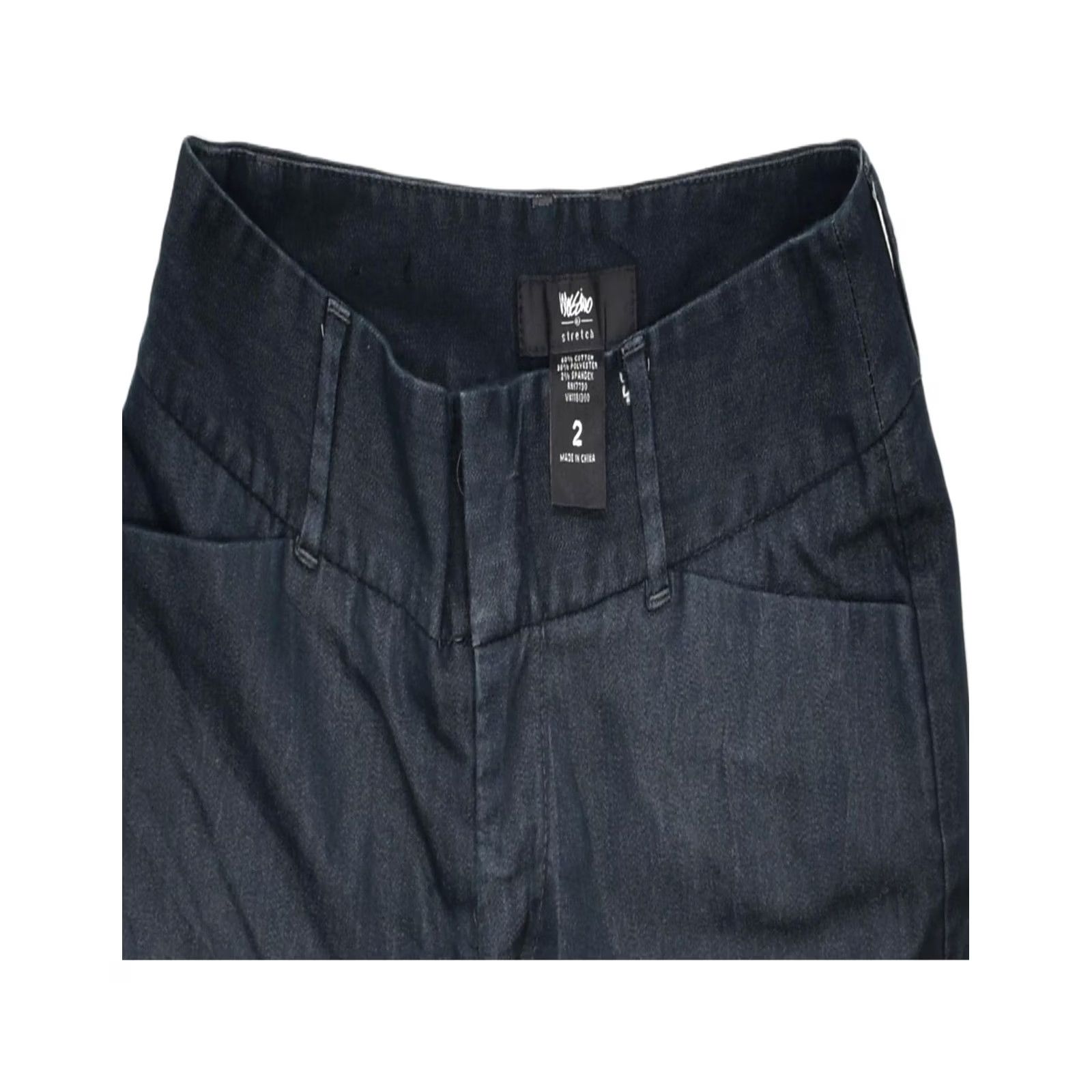 Mossimo MOSSIMO Womens Capri Trousers Navy Blue Cotton XS US 2 W28 L21 Size 26" / US 2 / IT 38 - 3 Thumbnail