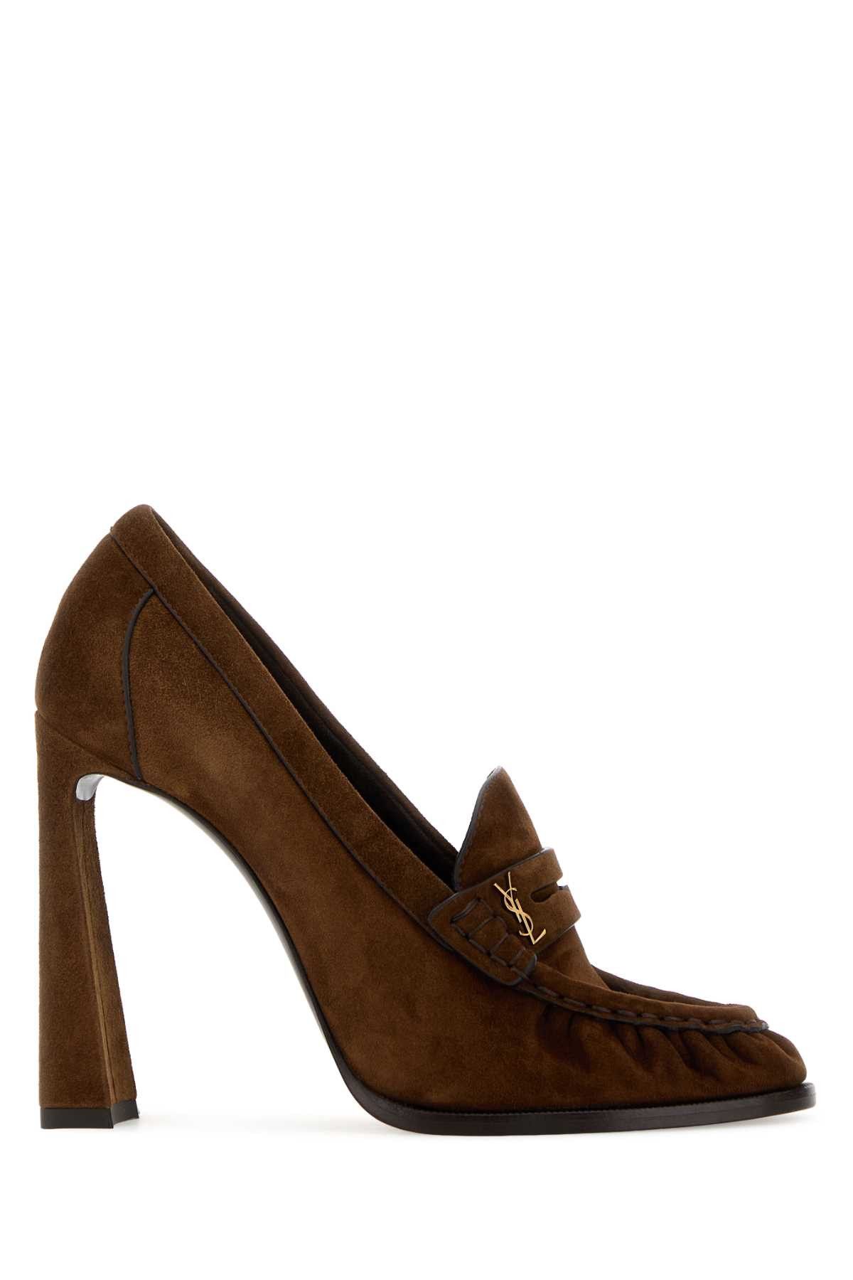 Saint Laurent Paris Brown Suede Le Loafers Pumps Size US 11 / IT 41 - 1 Thumbnail