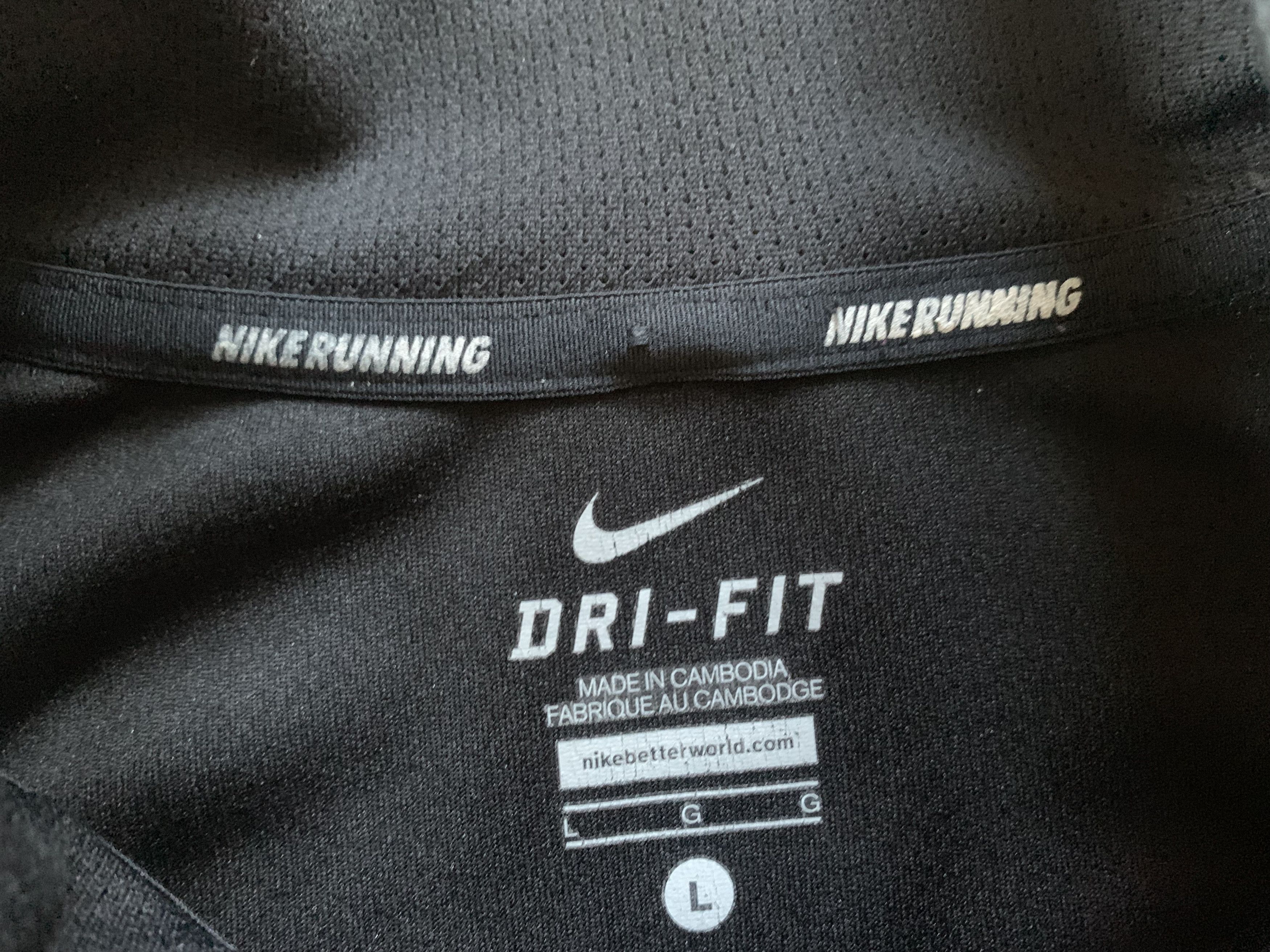 Nike Nike Running Black Pocket Reflective 1/4 Zip T Shirt Size US L / EU 52-54 / 3 - 8 Thumbnail