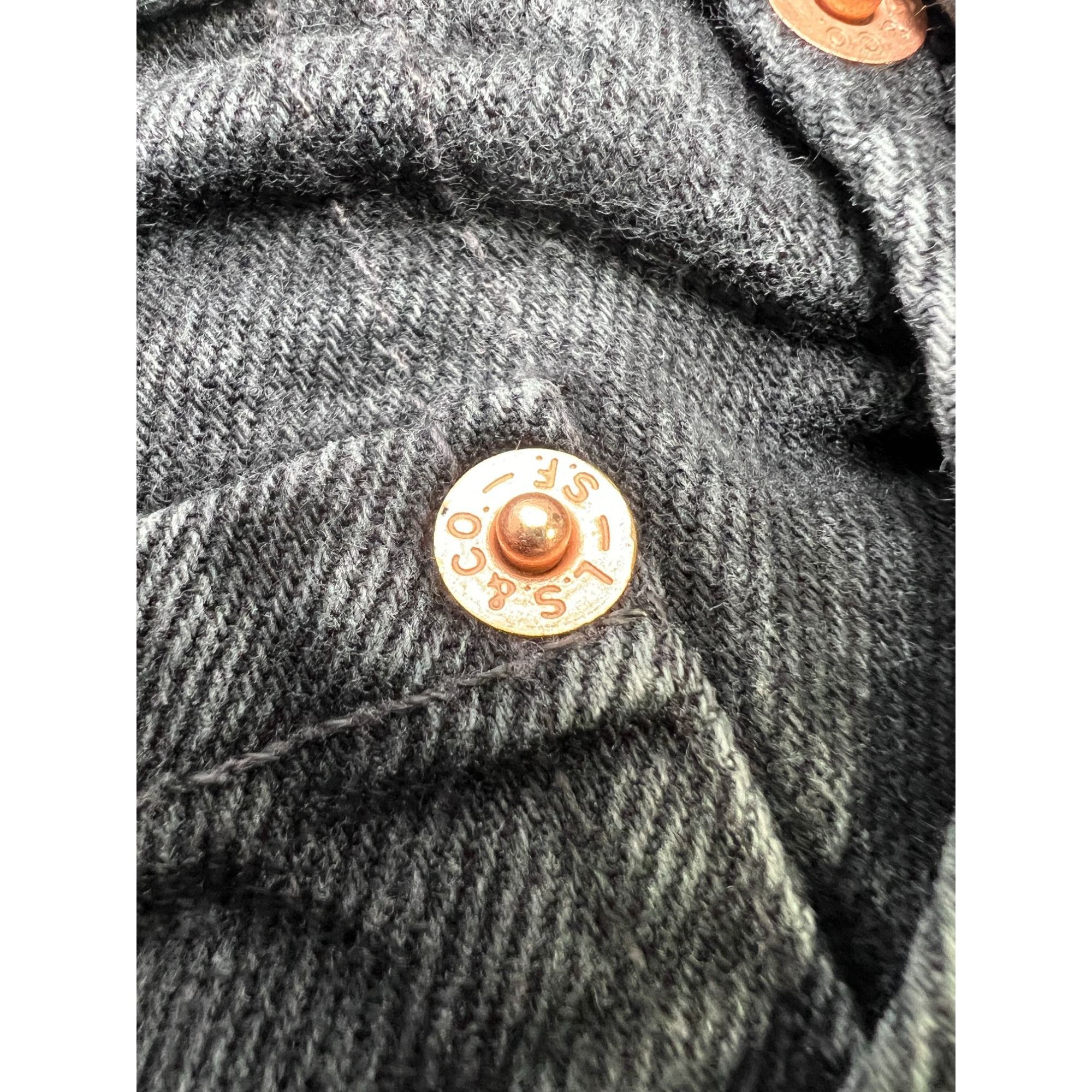 Levi's Vintage Clothing Levi’s 881 Orange Tab Vintage Black Denim Jeans (Y1055) Size US 30 / EU 46 - 4 Thumbnail