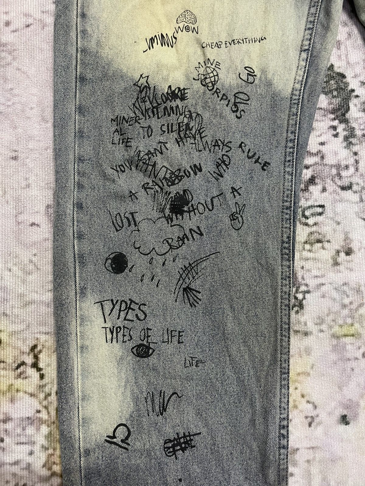Cheap Monday × Japanese Brand Cheap Monday Japan Painted Skinnny Jeans Size US 37 - 4 Thumbnail