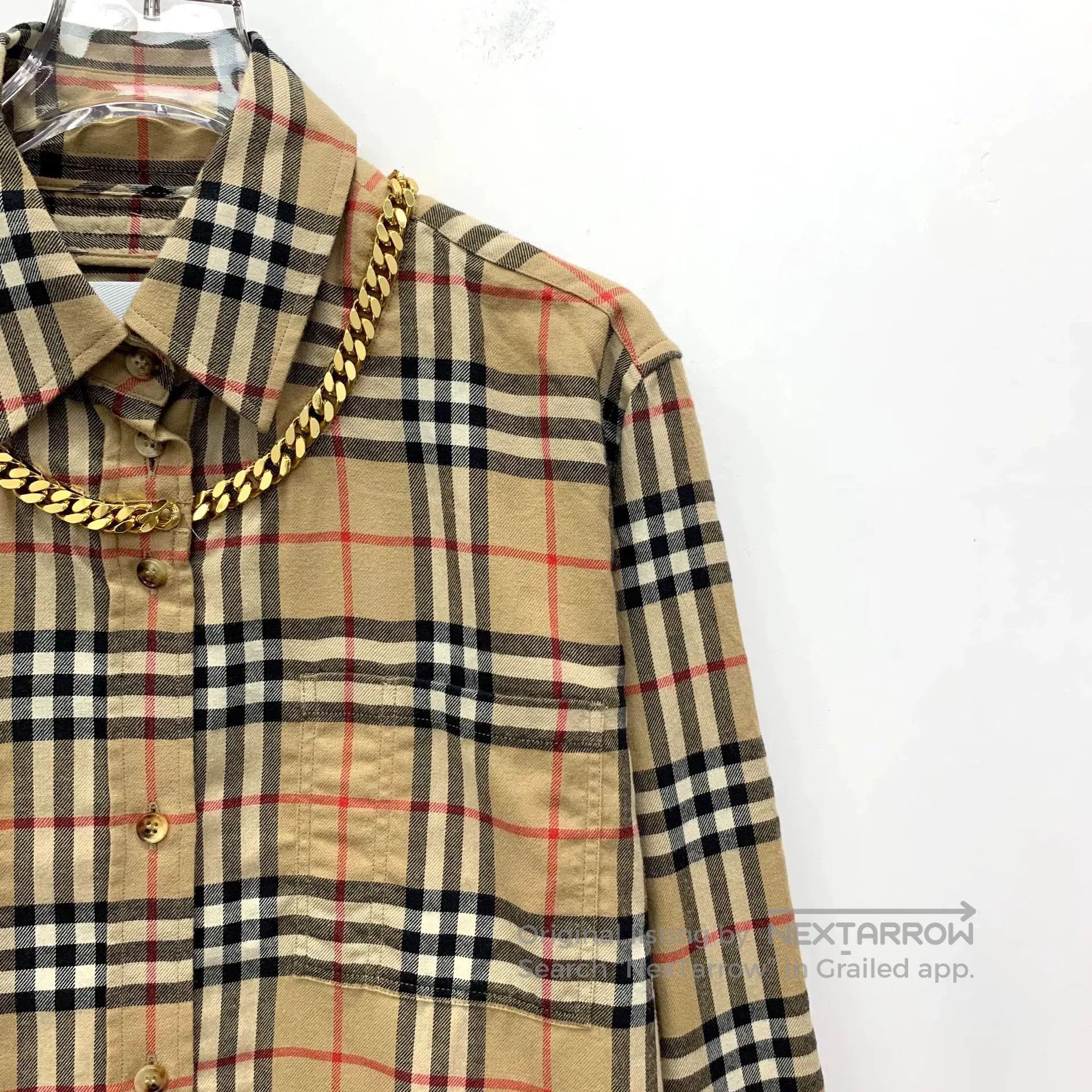 Burberry Burberry Brown Plaid Cotton Chain Shirt. Size S / US 4 / IT 40 - 3 Thumbnail