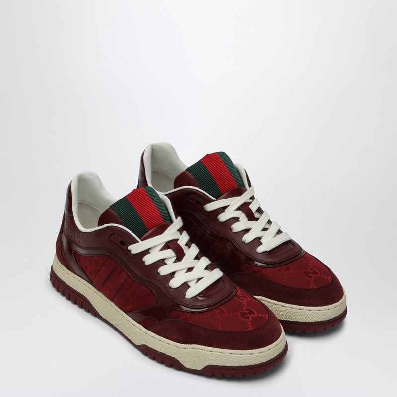 Gucci Gucci Re-Web Sneakers In Burgundy Gg Fabric Size US 6.5 / IT 36.5 - 1 Thumbnail
