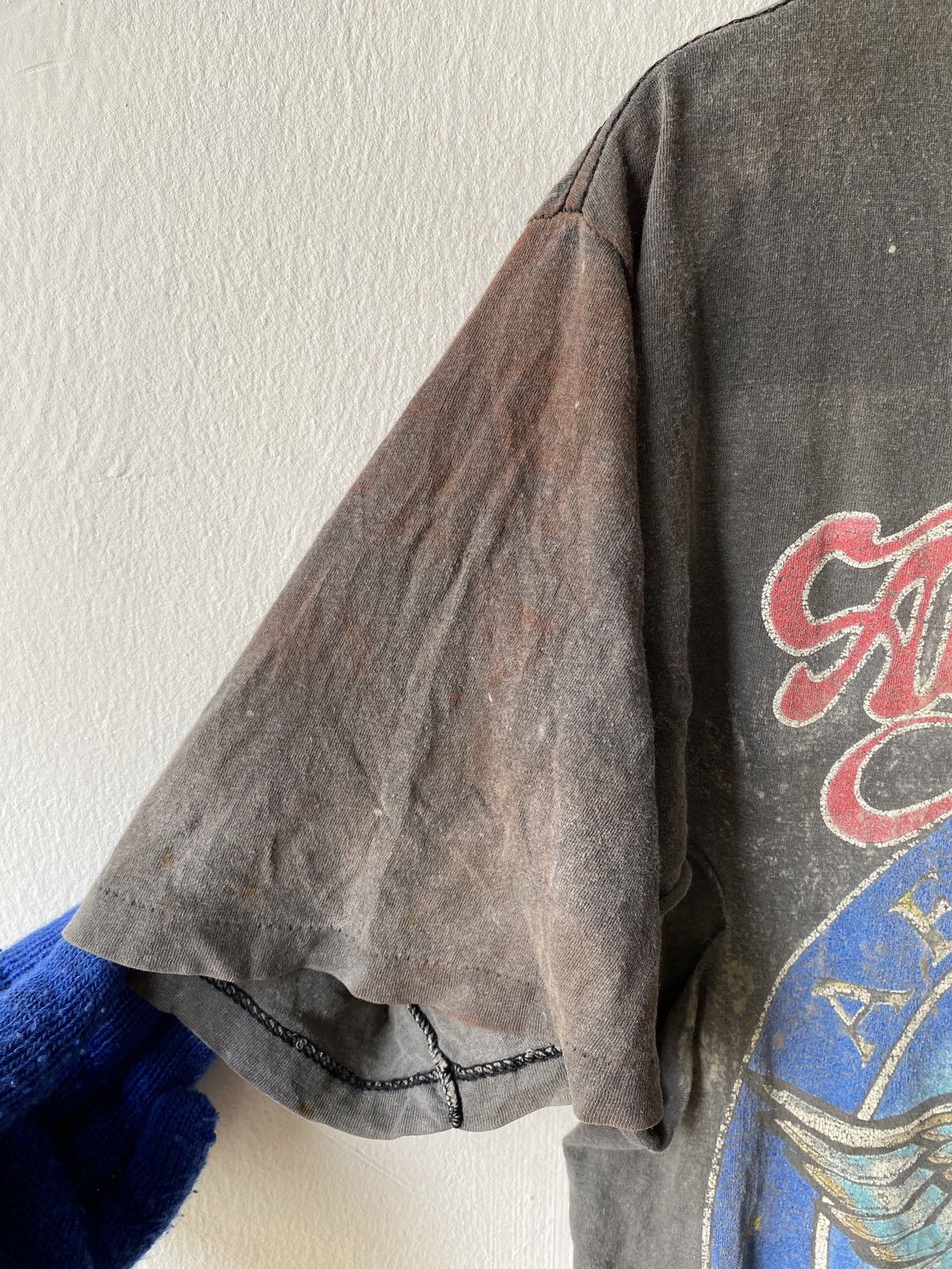 Band Tees Vintage 80s Aerosmith Rusty Stain Distressed Band Tee Size US M / EU 48-50 / 2 - 7 Thumbnail