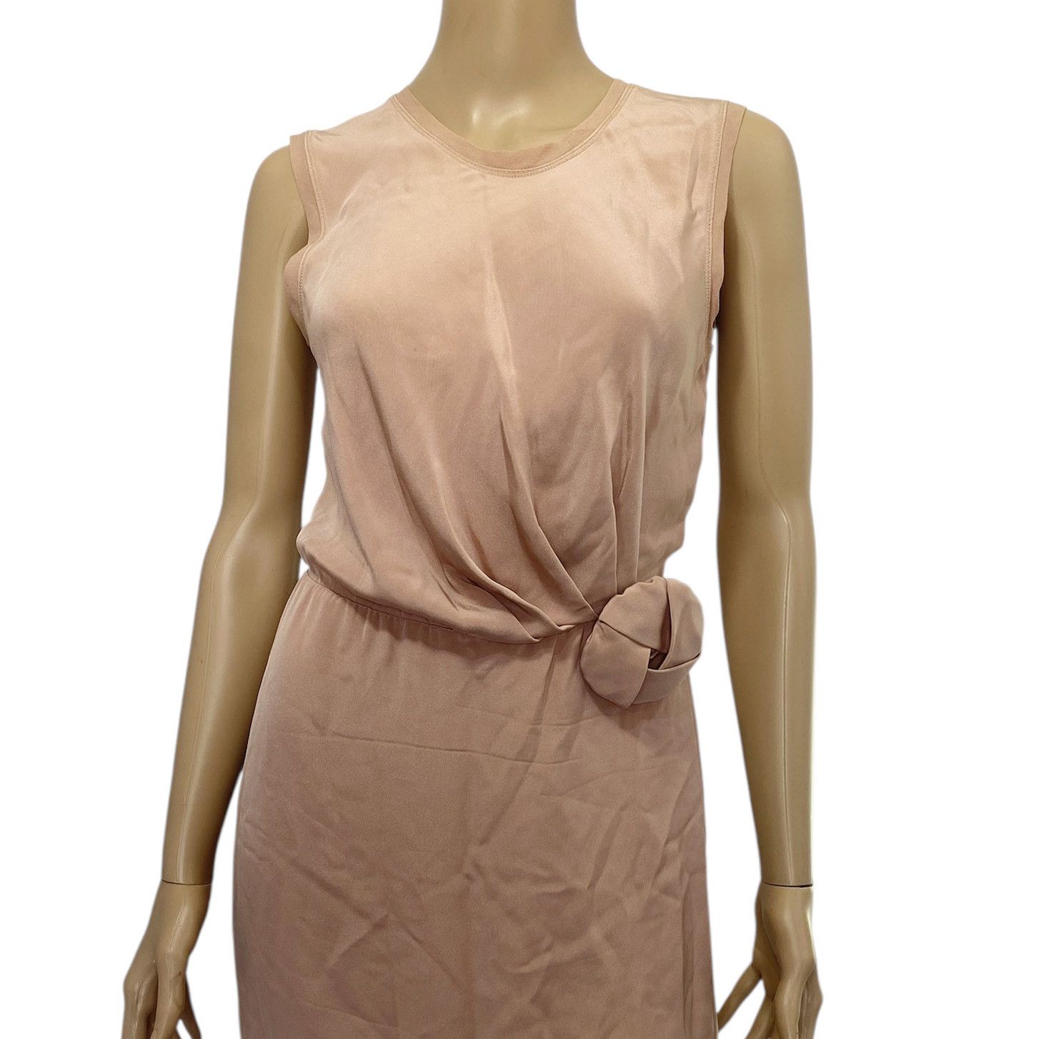 Blumarine Light Pink Rose Applique Silk Dress Size XS / US 0-2 / IT 36-38 - 6 Thumbnail