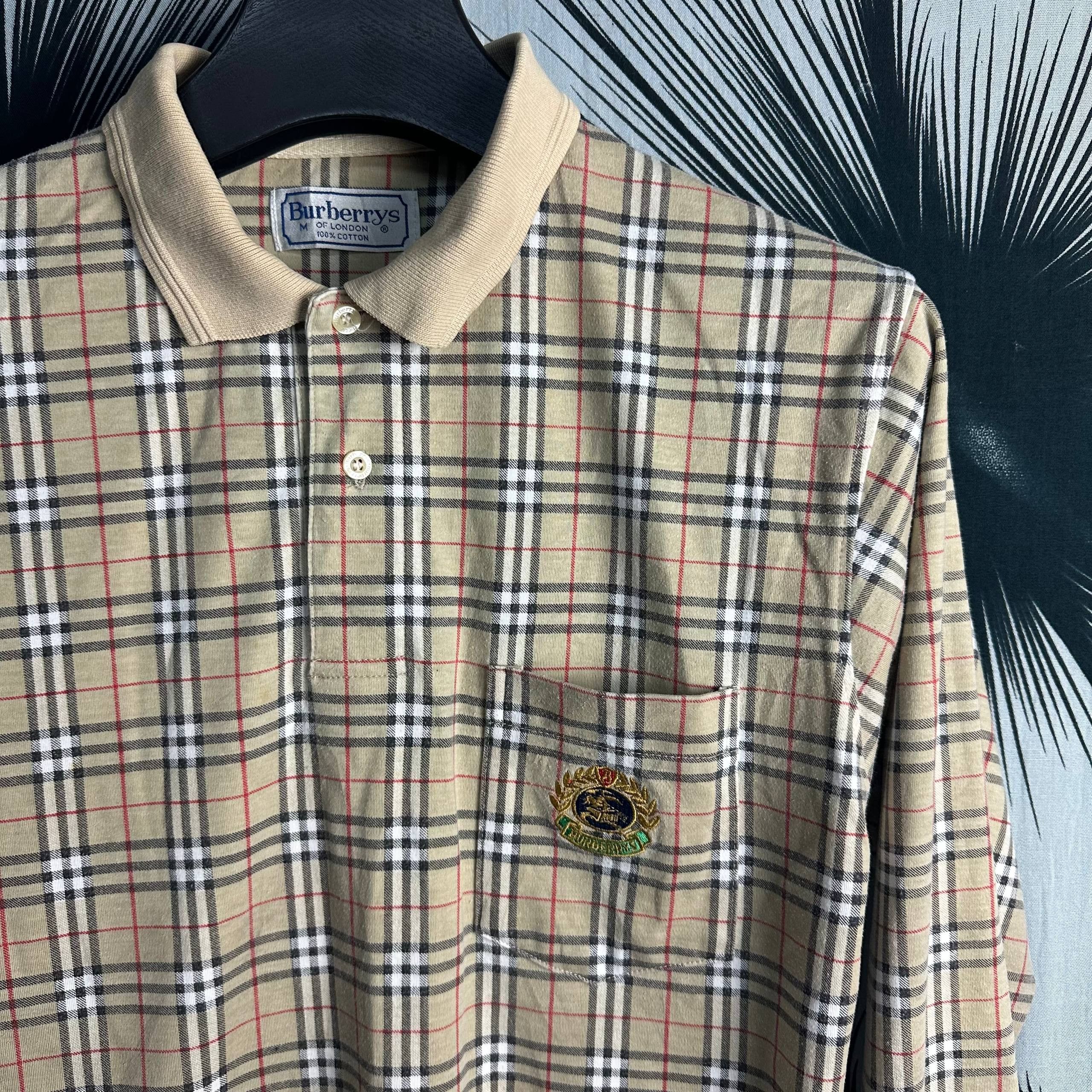 Burberry Vintage Burberry Nova Check Polo Shirt Size US L / EU 52-54 / 3 - 4 Thumbnail