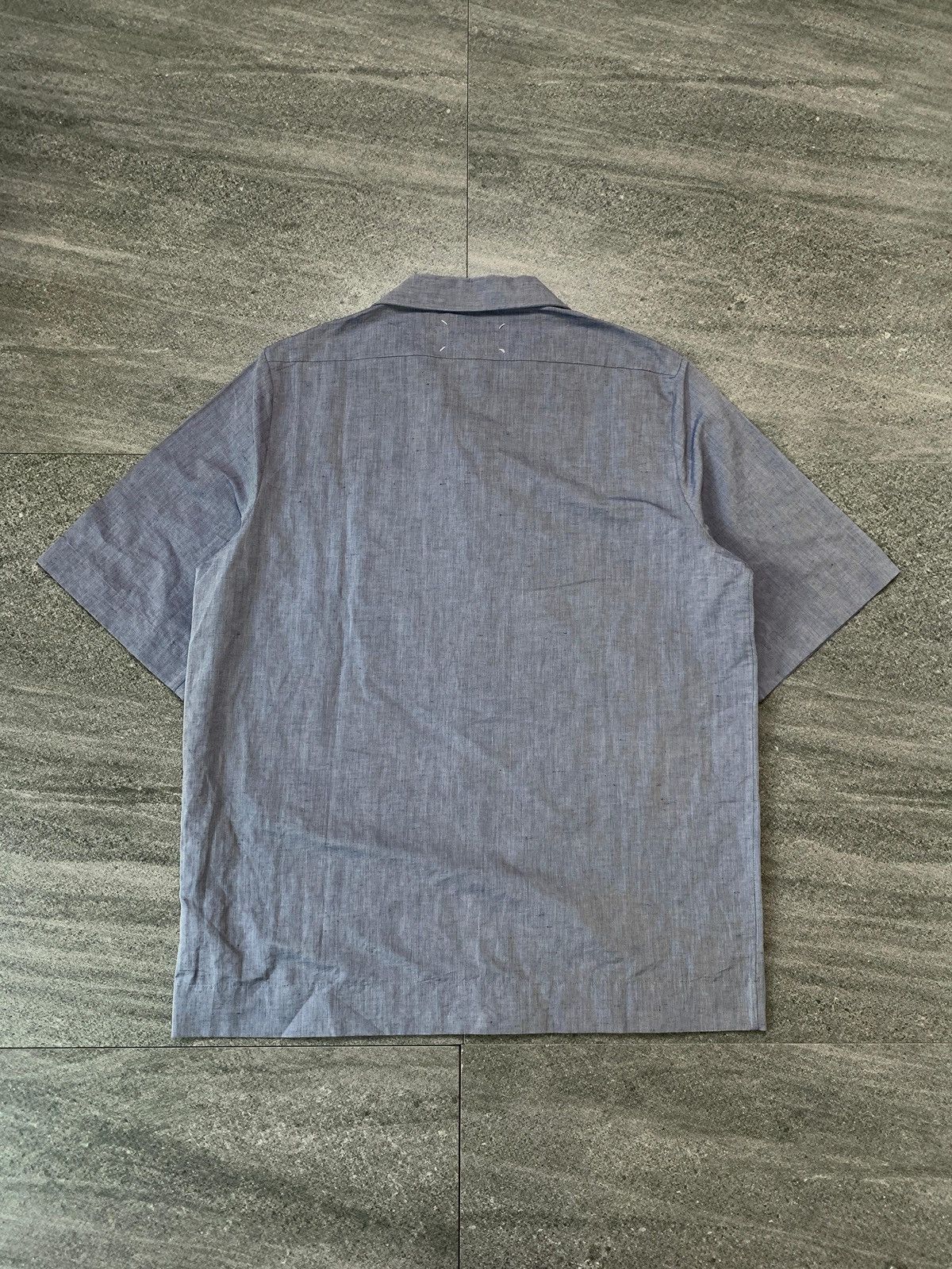 Maison Margiela FREE TAX! BNWT MM Embroidery Linen Blend Camp Collar Shirt Size US M / EU 48-50 / 2 - 5 Thumbnail