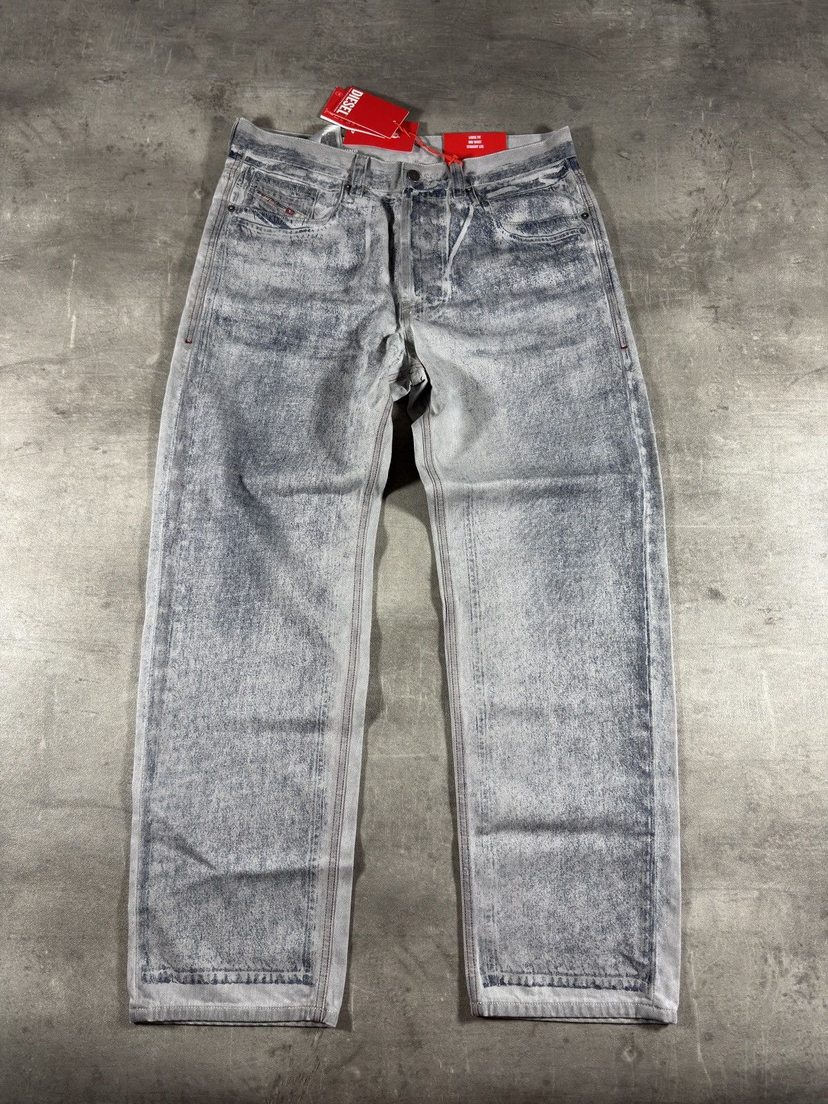 Diesel Diesel 2010 5 Pocket Jeans – Grey Acid Wash archive y2k Size US 32 / EU 48 - 4 Thumbnail