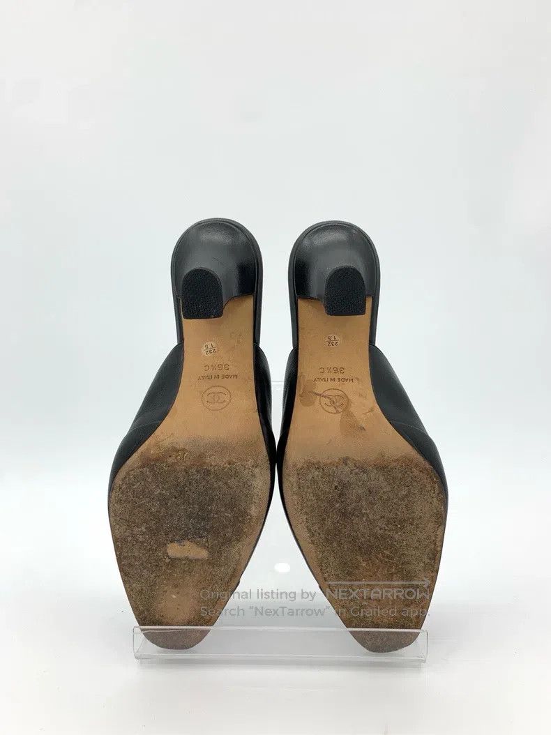 Chanel Chanel Double C black leather half-slip high heels Size US 6 / IT 36 - 5 Thumbnail