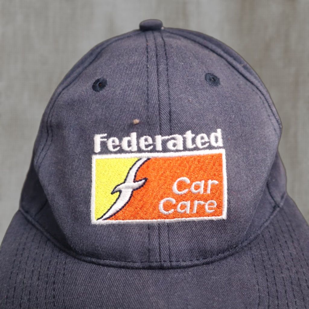 Vintage Federated Car Care Hat Baseball Mens Adjustable Blue Camouflage Cotton Adult Cap Size ONE SIZE - 1 Thumbnail