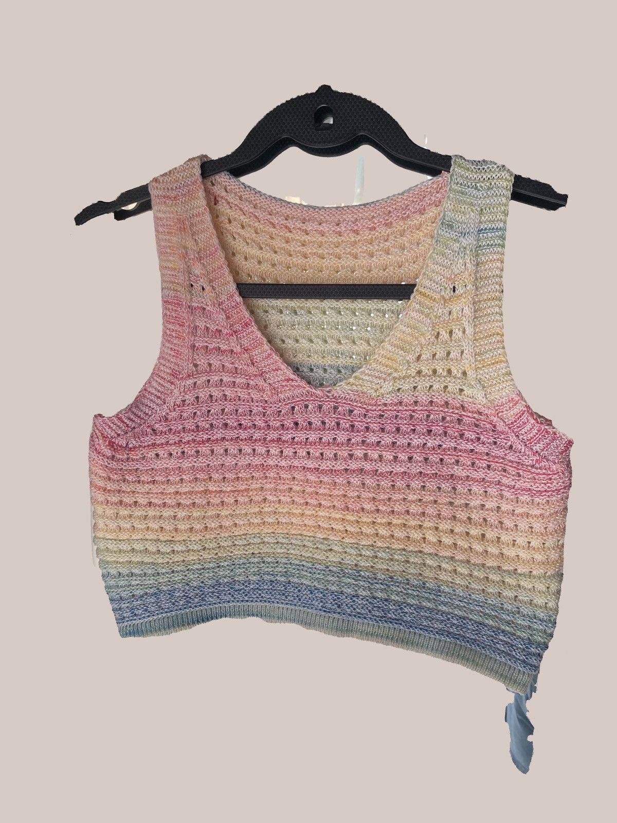 Vintage Rainbow knit crop top Size S / US 4 / IT 40 - 2 Thumbnail