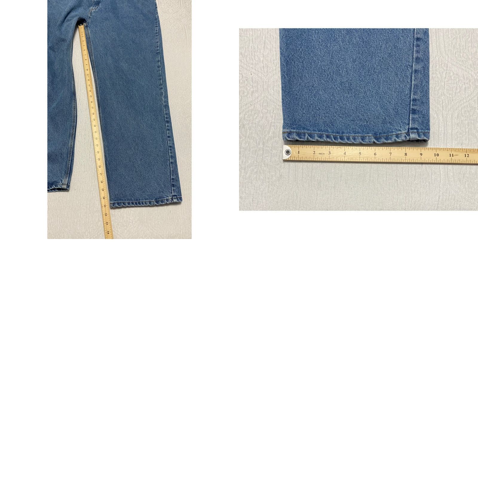 Carhartt Carhartt Jeans B460 LVB Relaxed Fit Mens 44x32 Blue Straight Denim Cotton Pockets Button Zip Size US 44 / EU 60 - 8 Thumbnail