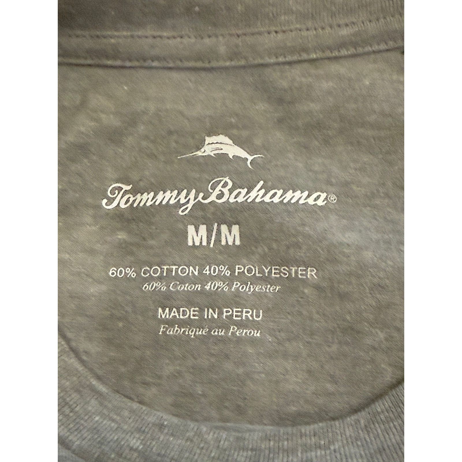 Tommy Bahama NEW TOMMY BAHAMA T-Shirt | Plenty At Steak Mens Medium Gray Size US M / EU 48-50 / 2 - 7 Thumbnail