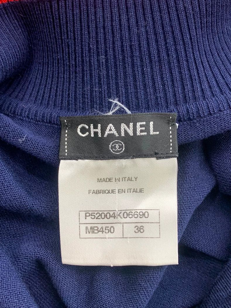 Chanel Chanel Salzburg Series Blue Broken Flower Embroidered Swea Size XS / US 0-2 / IT 36-38 - 4 Thumbnail