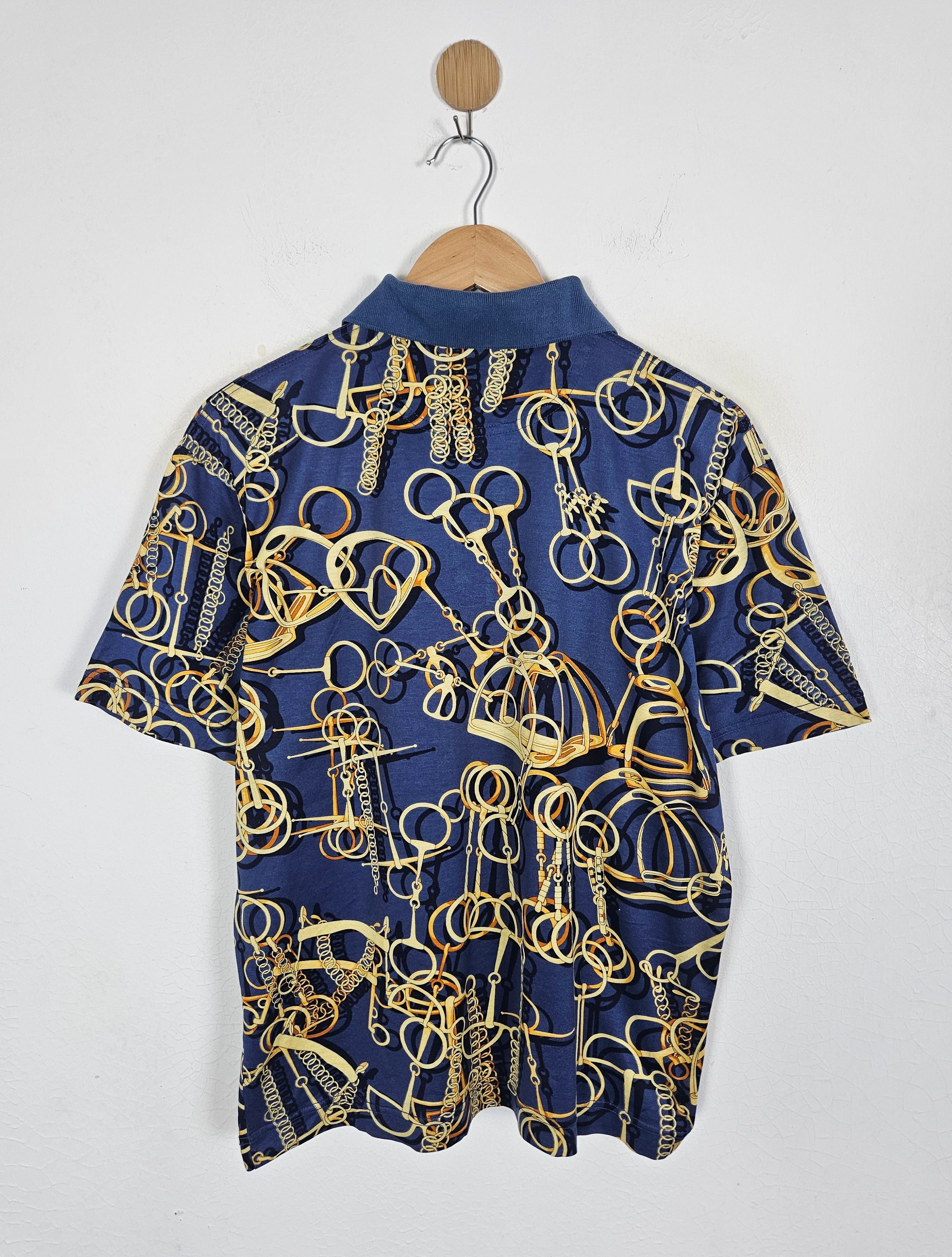 Gucci Vintage Gucci Italy Chain Polo Tee Size US S / EU 44-46 / 1 - 3 Thumbnail