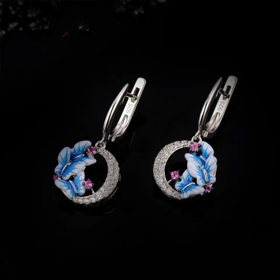 Jewelry Plated Butterfly Earrings Size ONE SIZE - 3 Thumbnail