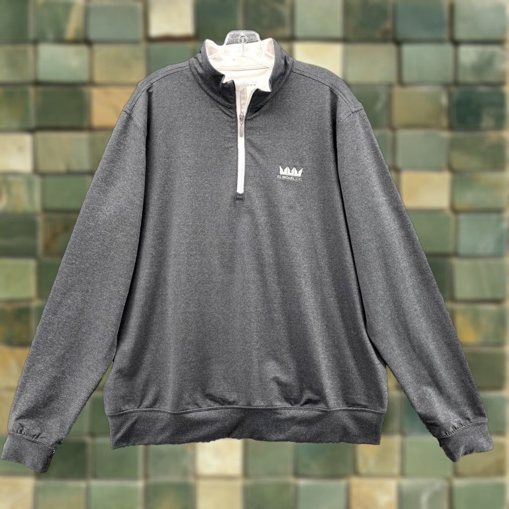 Carnoustie Pullover Men's L Gray 1/4 Tech Golf Active Preppy Hike Sportswear Sweatshirt Sweater