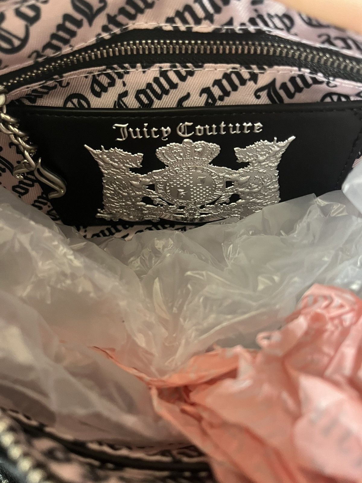 Juicy Couture × Vintage Juicy Couture Black Velour Mini Shoulder Bag Size ONE SIZE - 7 Thumbnail