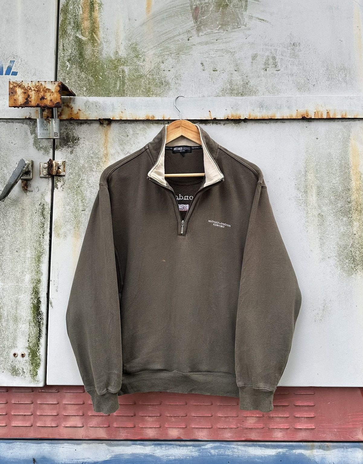 Michiko Koshino London 👹Michiko Koshino London Olive Green Pullover Jacket Size US S / EU 44-46 / 1 - 3 Thumbnail