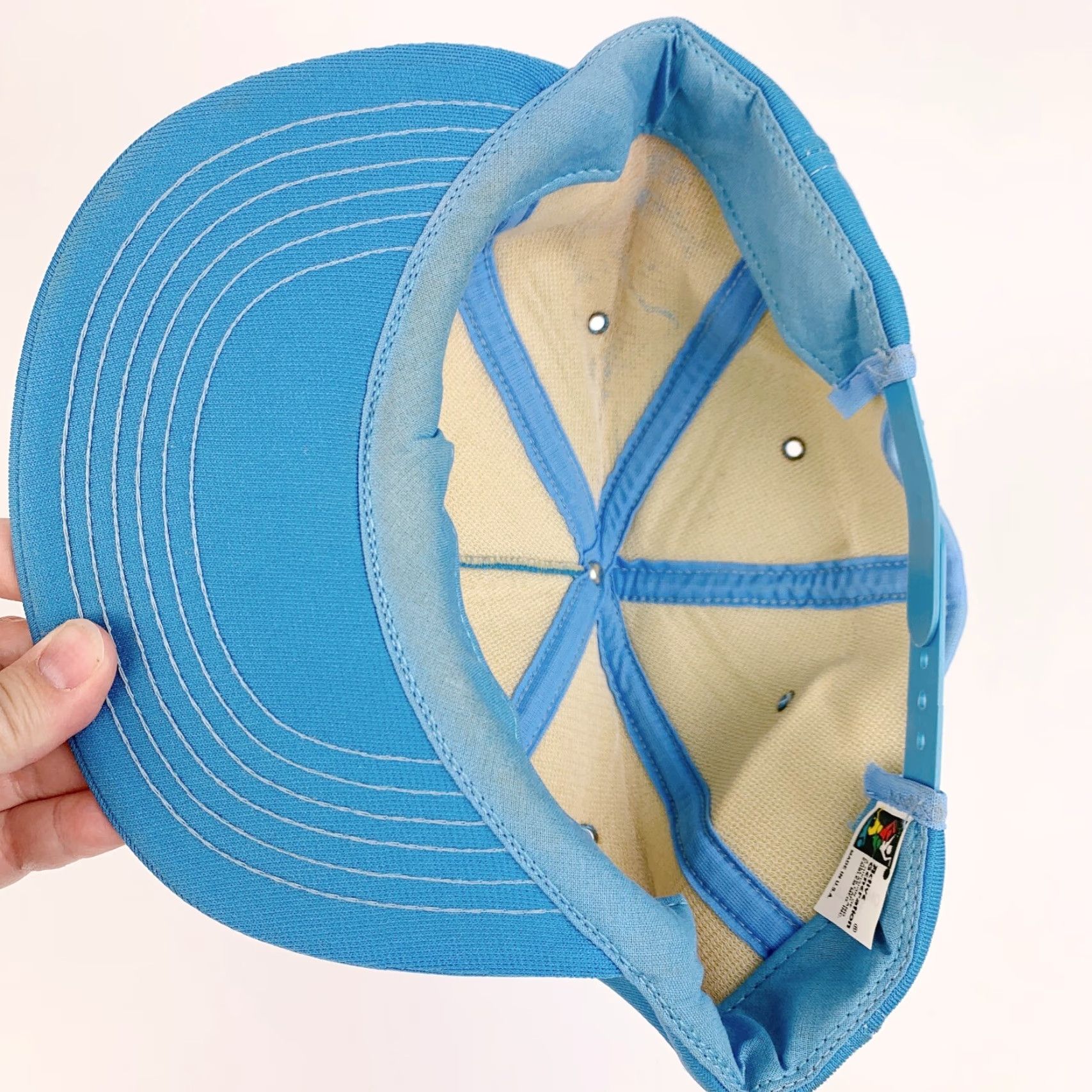 Vintage VINTAGE Active Generation Blue Streak Patch Snapback Trucker Cap Hat One Size 1970s Size ONE SIZE - 5 Thumbnail