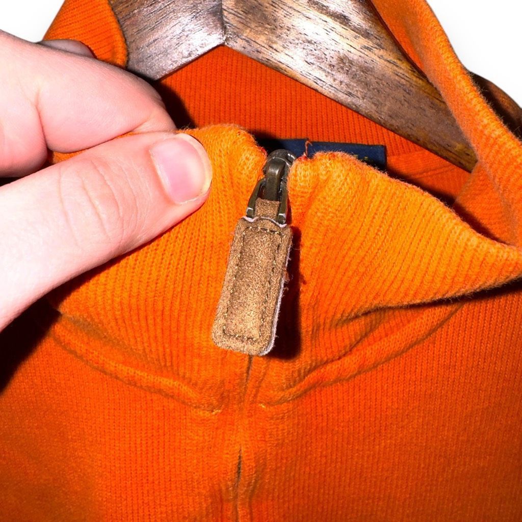 Polo Ralph Lauren Polo Ralph Lauren University Orange Estate Rib 1/4 Zip Sweat Size US M / EU 48-50 / 2 - 3 Thumbnail