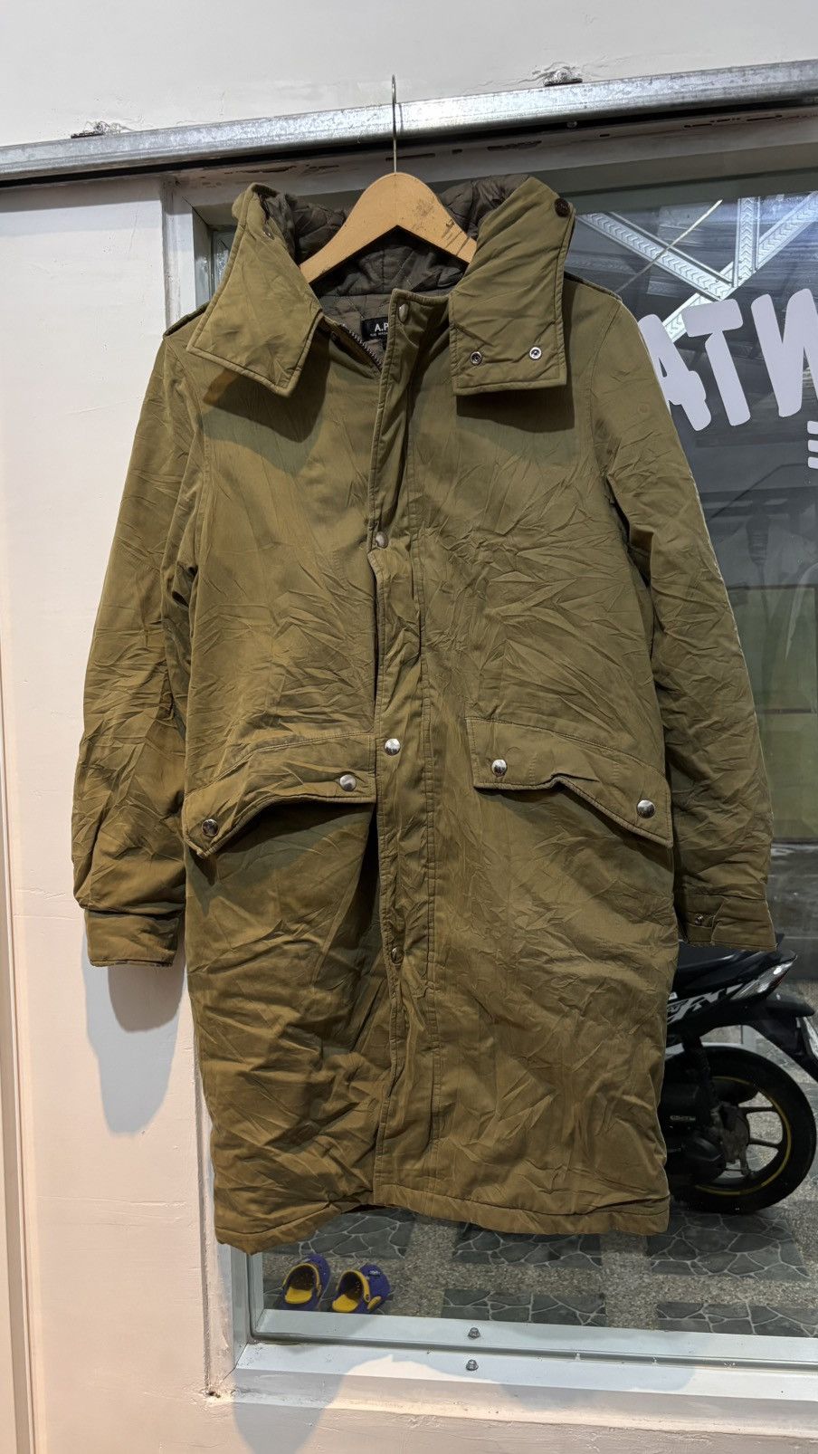 A.P.C. A.P.C Apc coated Jacket With Hooded Parka Size US M / EU 48-50 / 2 - 1 Thumbnail