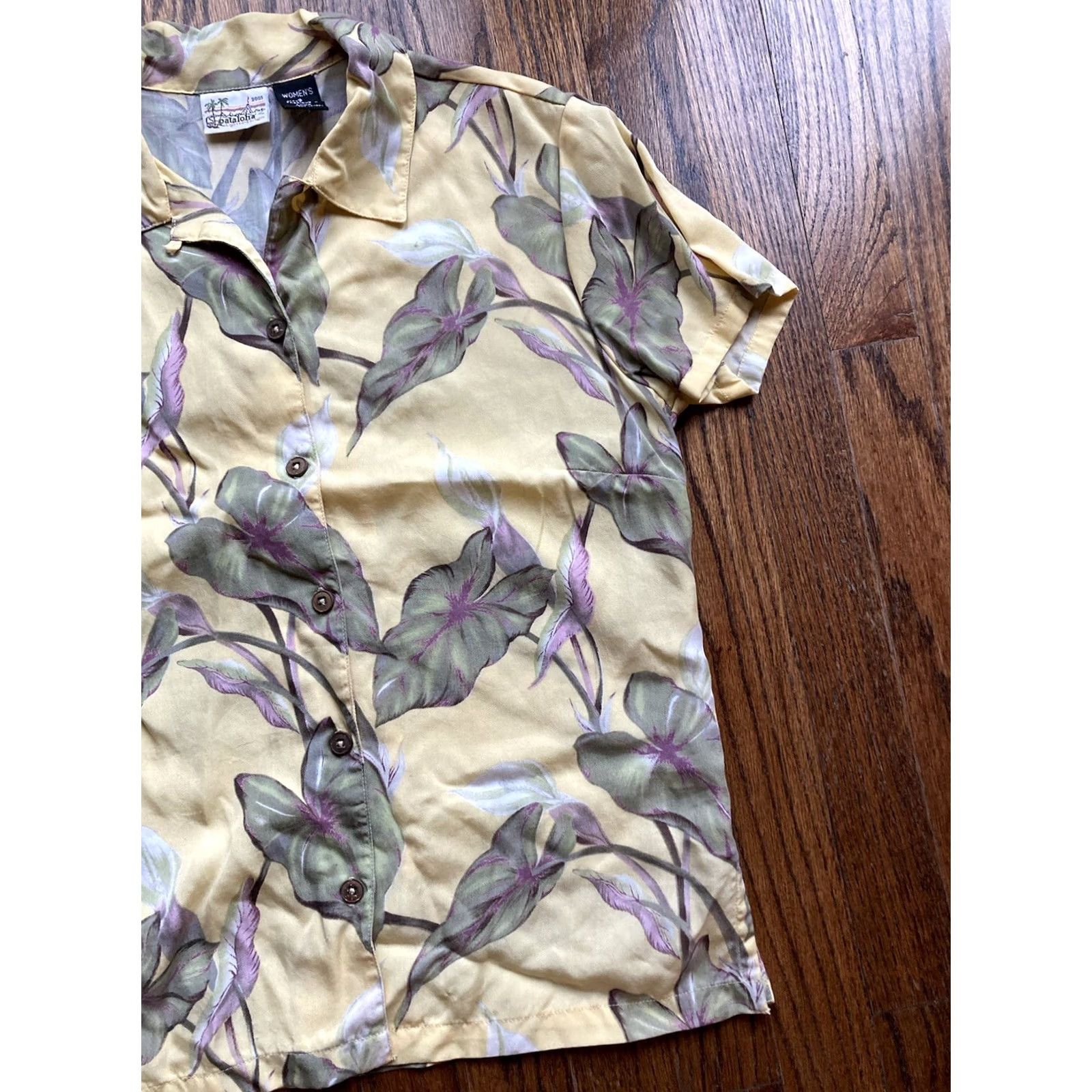 Patagonia VINTAGE Patagonia Shirt Womens 4 Yellow Pataloha Hawaiian Button Size Floral Size S / US 4 / IT 40 - 3 Thumbnail