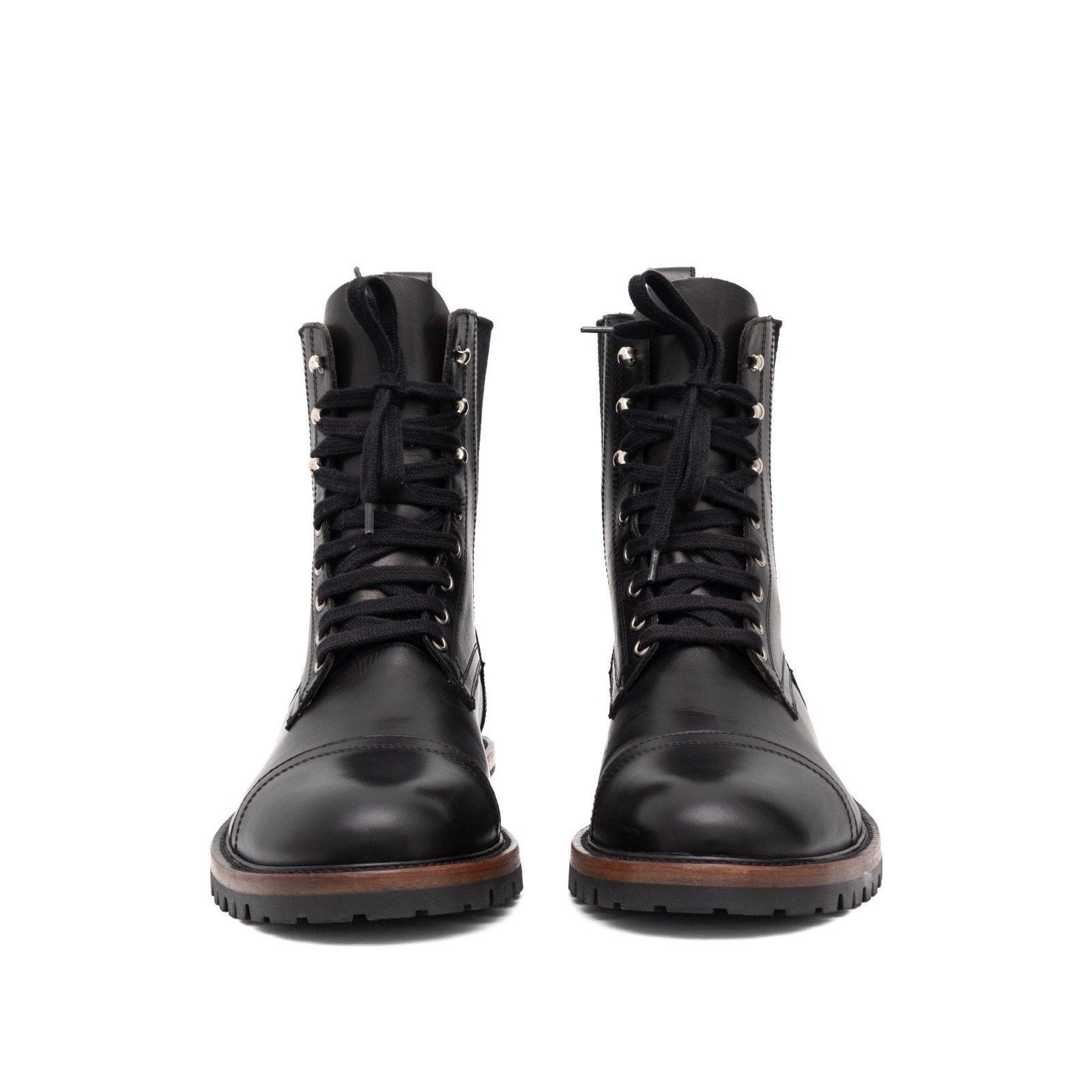 Dries Van Noten 1.3k.$ Dries Van Noten Men's Black Leather Cap-Toe Boot US11 Size US 11 / EU 44 - 10 Thumbnail