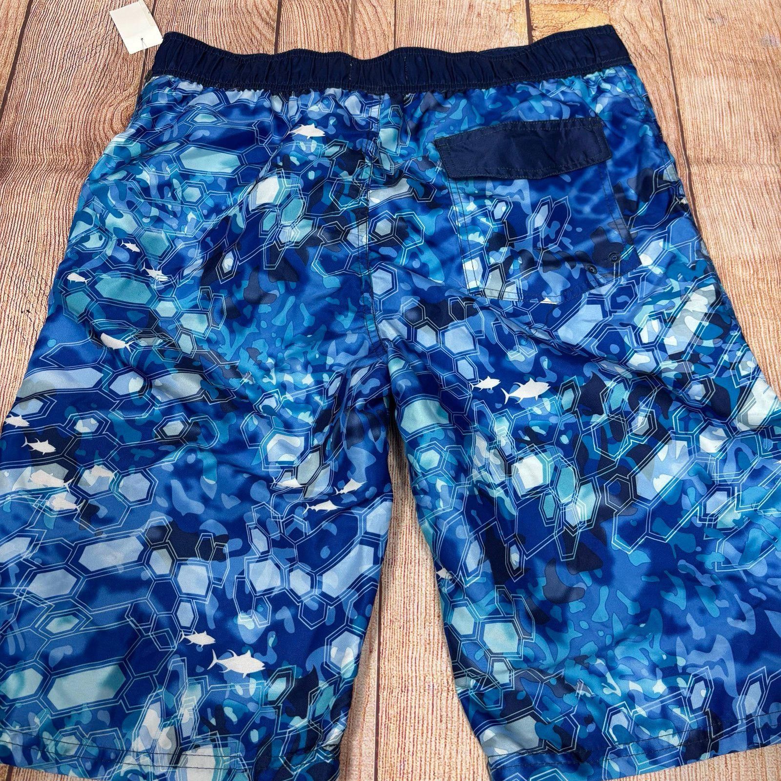 Other Ocean & Coast Boys' Blue Patterned Board Shorts XL NWT Size US 26 / EU 42 - 6 Thumbnail