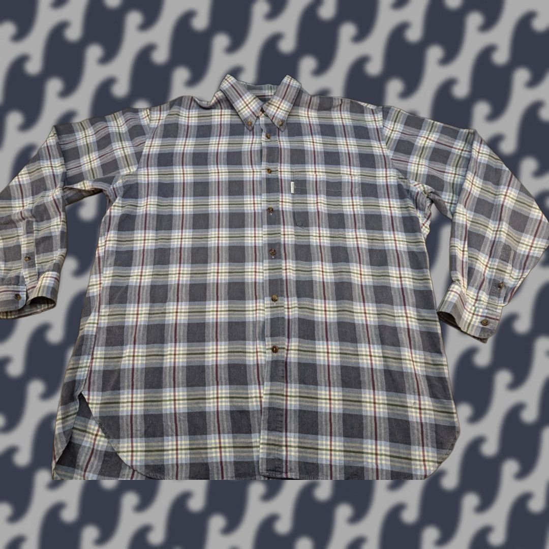 Valentino VALENTINO Jeans Button-Down Shirt Plaid Check Front Pocket 41 Mens Casual Shirt Size US L / EU 52-54 / 3 - 1 Thumbnail