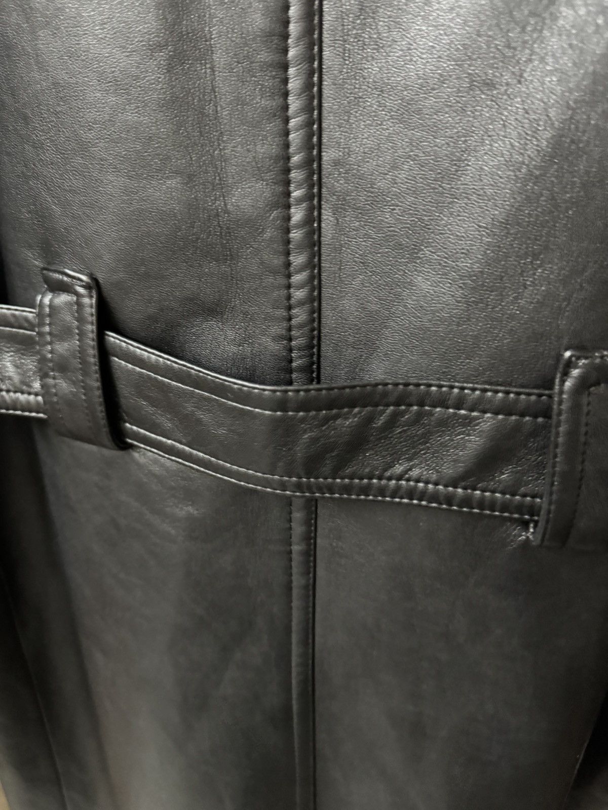 Nanushka Nanushka Black Vegan Leather Long Coat Size US M / EU 48-50 / 2 - 8 Thumbnail