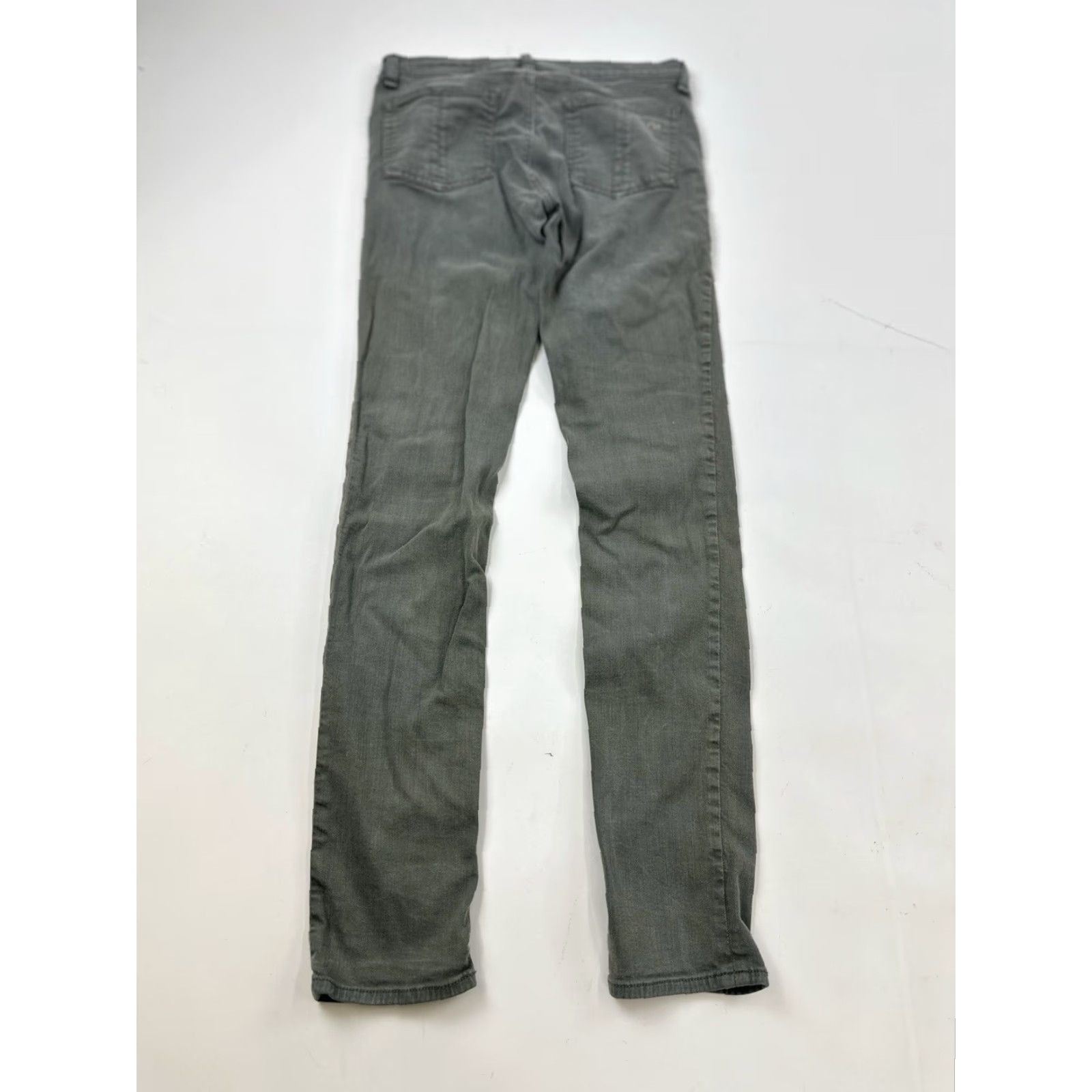 Rag & Bone rag & bone Jeans 28 Green Grey Skinny Womens Regular 29in Inseam Distressed Button Zipper Solid Size 28" / US 6 / IT 42 - 2 Thumbnail