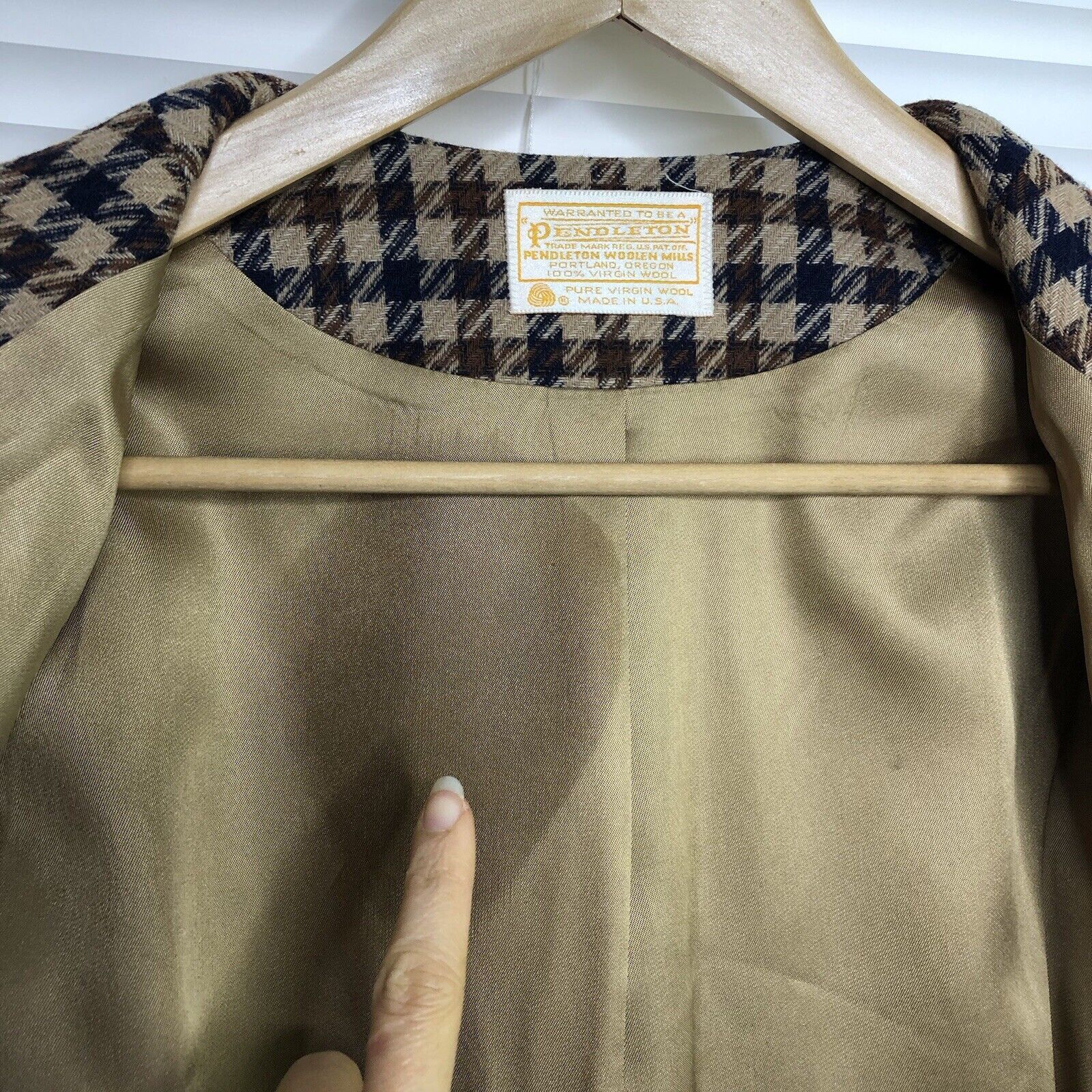 Pendleton PENDLETON Pure Wool Blazer Jacket Coat Sz 12 Plaid Brown Size XL / US 12-14 / IT 48-50 - 7 Thumbnail