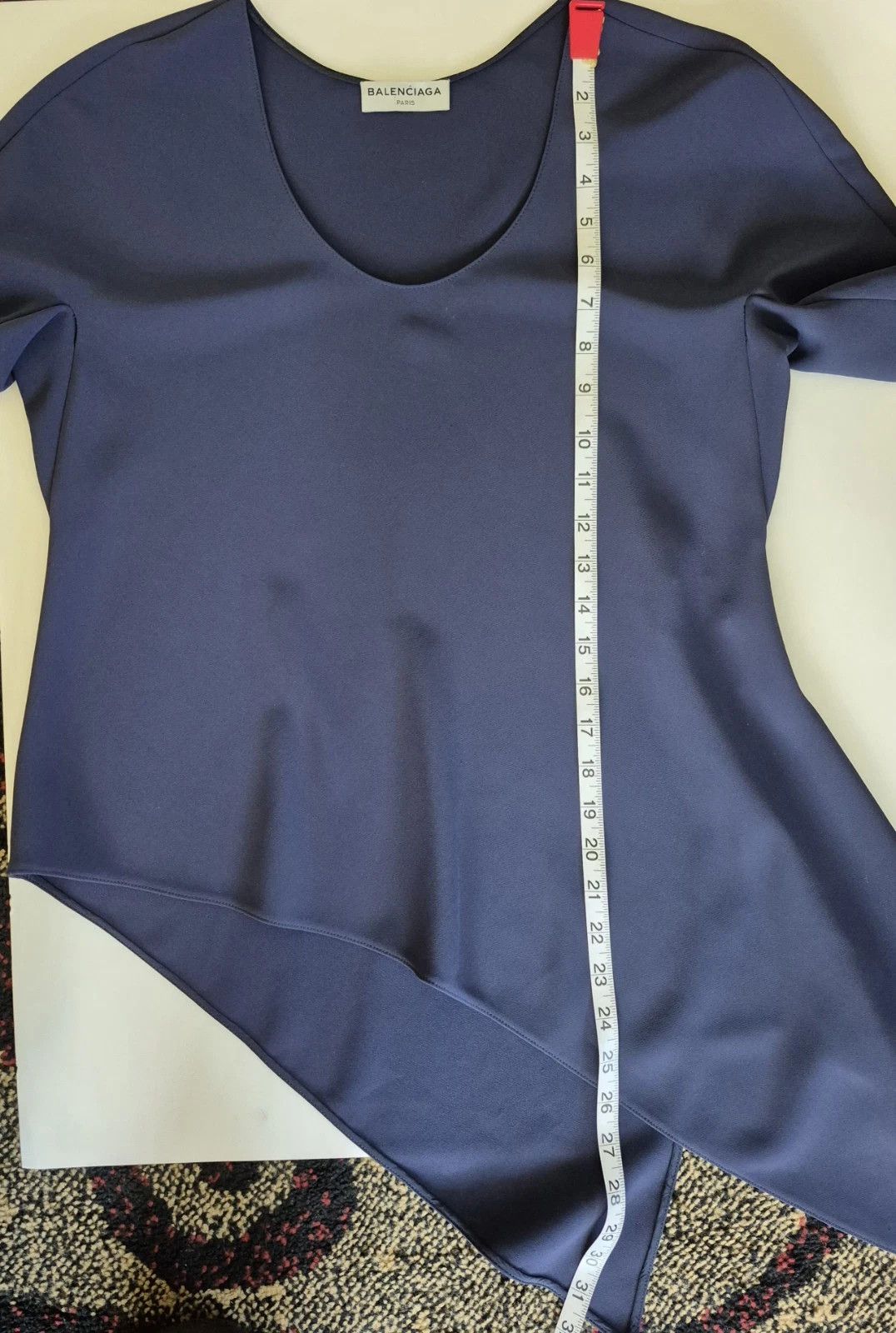 Balenciaga Blouse Asymmetrical Hem Long Sleeve Round Neck Size EU 36 Size XS / US 0-2 / IT 36-38 - 9 Thumbnail